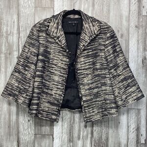 Layfayette 148 silk blend silver jacket